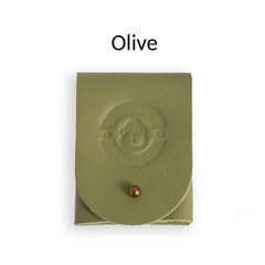 Olive leather bread lame pouch by Wire Monkey, a leather case for a sourdough scoring lame