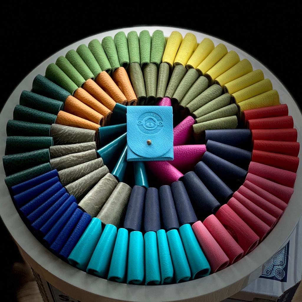Many different colored pouches for Wire Monkey lame storage